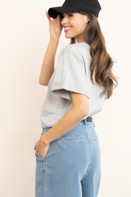 Haute L'Amitié |  Basic T-shirt Crew | grey melange | Picture 8
