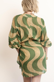 The Belle of the Beach |  Cotton mini dress with print Suzie | green | Picture 7