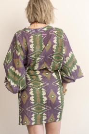 The Belle of the Beach |  Cotton mini dress with print Suzie | green | Picture 9