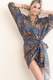 The Belle of the Beach |  Cotton mini dress with print Suzie | yellow | Picture 4