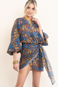 The Belle of the Beach |  Cotton mini dress with print Suzie | yellow | Picture 7