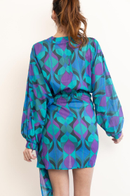 The Belle of the Beach |  Cotton mini dress with print Suzie | green | Picture 8