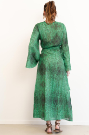 The Belle of the Beach |  Cotton maxi dress with print Josephine | green | Picture 6