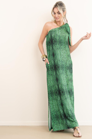 The Belle of the Beach :  One-shoulder maxi dress Ella | green - img5