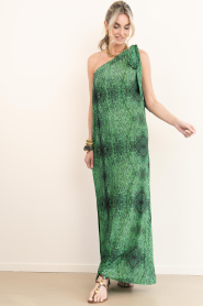 The Belle of the Beach :  One-shoulder maxi dress Ella | green - img6