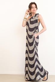 The Belle of the Beach |  One-shoulder maxi dress Ella | black | Picture 5