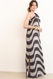The Belle of the Beach |  One-shoulder maxi dress Ella | black | Picture 8
