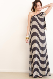 The Belle of the Beach |  One-shoulder maxi dress Ella | black | Picture 9