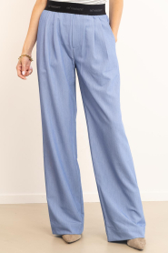 Co'Couture :  Wide leg pants Tenny | blue - img4