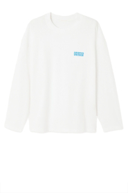 American Vintage |  Boxy fit longsleeve with logo Gix | white