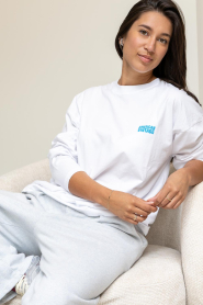 American Vintage |  Boxy fit longsleeve with logo Gix | white | Picture 4