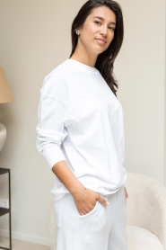 American Vintage |  Boxy fit longsleeve with logo Gix | white | Picture 6