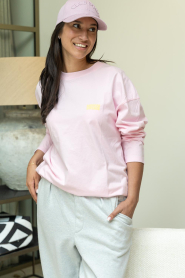 American Vintage |  Boxy fit longsleeve with logo Gix | pink | Picture 2