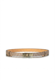 Little Soho |  Thin leather belt Mandy | taupe | Picture 1