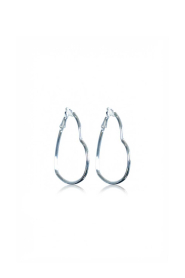 Little Soho |  Heart earrings Heart Hoop Small | silver