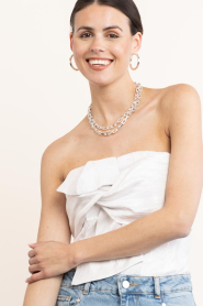 Little Soho |  Chain necklace Natascha | silver | Picture 3
