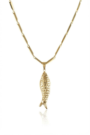 Little Soho |  Necklace with charm Fish | gold | Picture 1