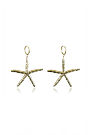 Little Soho |  Earrings Starfish | gold | Picture 1