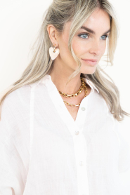 Little Soho |  Earrings with heart Marble | gold | Picture 2