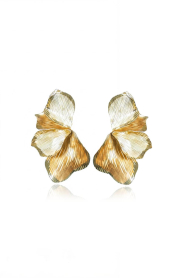 Little Soho |  Earrings Petal Flower | gold | Picture 1