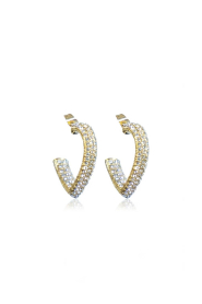 Little Soho |  Heart shaped earrings Diamond Small | gold | Picture 1