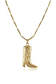 Little Soho |  Necklace with Cowboy Boot charm | gold | Picture 1
