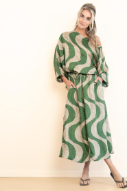 The Belle of the Beach :  Off shoulder maxi dress Alaya | green - img4