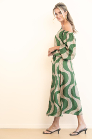 The Belle of the Beach :  Off shoulder maxi dress Alaya | green - img7
