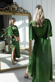 The Belle of the Beach |  Wrap maxi-dress Charlotte | green | Picture 8