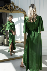 The Belle of the Beach |  Wrap maxi-dress Charlotte | green | Picture 9
