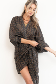 The Belle of the Beach :  Cotton mini dress with print Suzy | copper - img6
