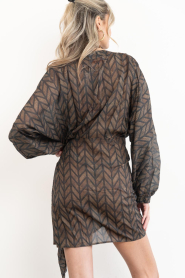 The Belle of the Beach :  Cotton mini dress with print Suzy | copper - img7
