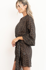 The Belle of the Beach :  Cotton mini dress with print Suzy | copper - img8