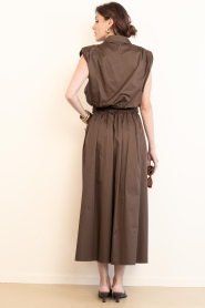 Ibana |  Cotton maxi skirt Sanai | brown | Picture 6