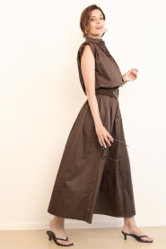 Ibana |  Cotton maxi skirt Sanai | brown | Picture 5