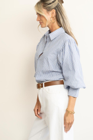 Ibana |  Blouse with puffed sleeves | blue | Picture 5