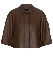 Ibana |  Soft leather blouse/jacket Jaliana | brown | Picture 1
