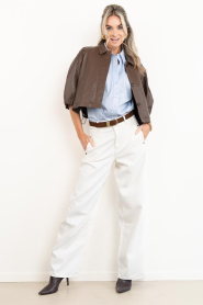 Ibana |  Soft leather blouse/jacket Jaliana | brown | Picture 4