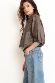 Ibana |  Soft leather blouse/jacket Jaliana | brown | Picture 8