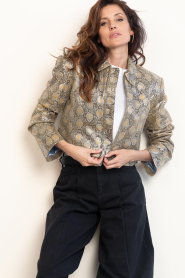 Ibana |  Leather jacket with print Jaylin | animal print | Picture 5