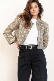 Ibana |  Leather jacket with print Jaylin | animal print | Picture 2