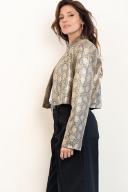 Ibana |  Leather jacket with print Jaylin | animal print | Picture 7