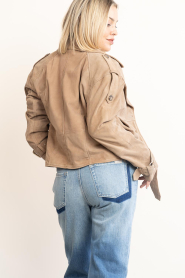 Ibana |  Suède bikerjacket Jalissa | brown | Picture 8