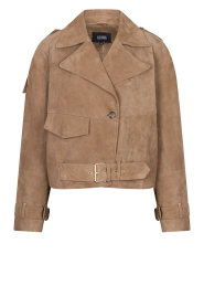 Ibana |  Suède bikerjacket Jalissa | brown | Picture 1