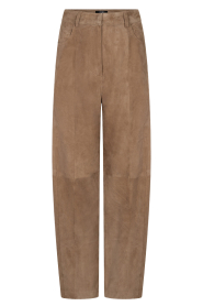 Ibana |  Suede barrel pants Parla | camel | Picture 1
