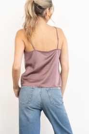 Dante6 :  Satin top with lace Ligne | plum - img6