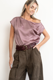 Dante6 :  Satin waterfall top Roam | plum - img4