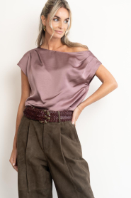 Dante6 :  Satin waterfall top Roam | plum - img5