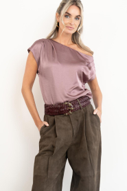 Dante6 :  Satin waterfall top Roam | plum - img6