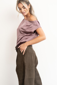 Dante6 :  Satin waterfall top Roam | plum - img7